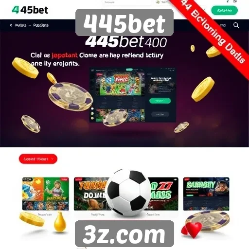 Novas funcionalidades no site 445bet