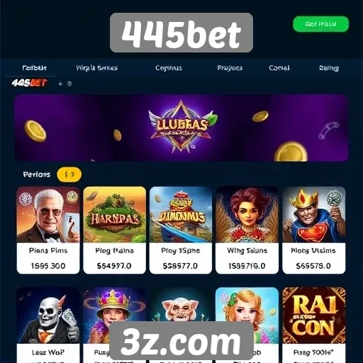 Variedade de jogos disponíveis no 445bet